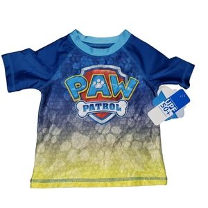 Nickelodeon Paw Patrol Rash Guard Swim Toddler Boys Shirt 2T UPF 50+ Beach NWT